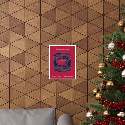 Gillette Stadium Poster | Classic Border