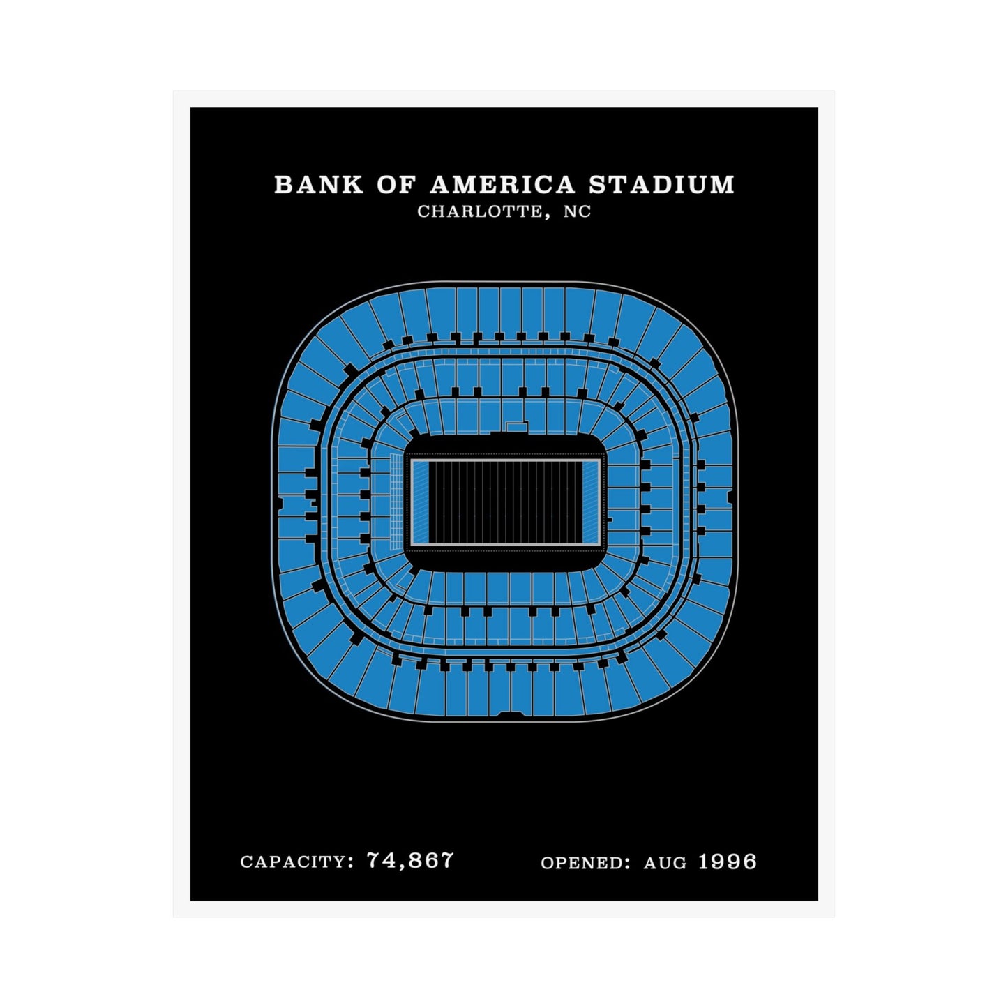 Bank of America Stadium Poster | Classic Border