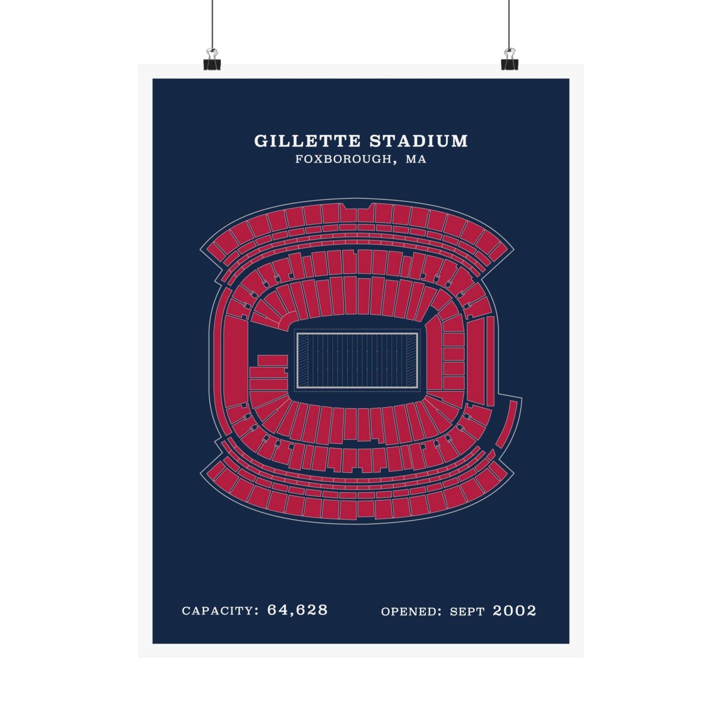 Gillette Stadium Poster | Classic Border