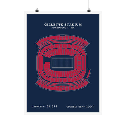 Gillette Stadium Poster | Classic Border