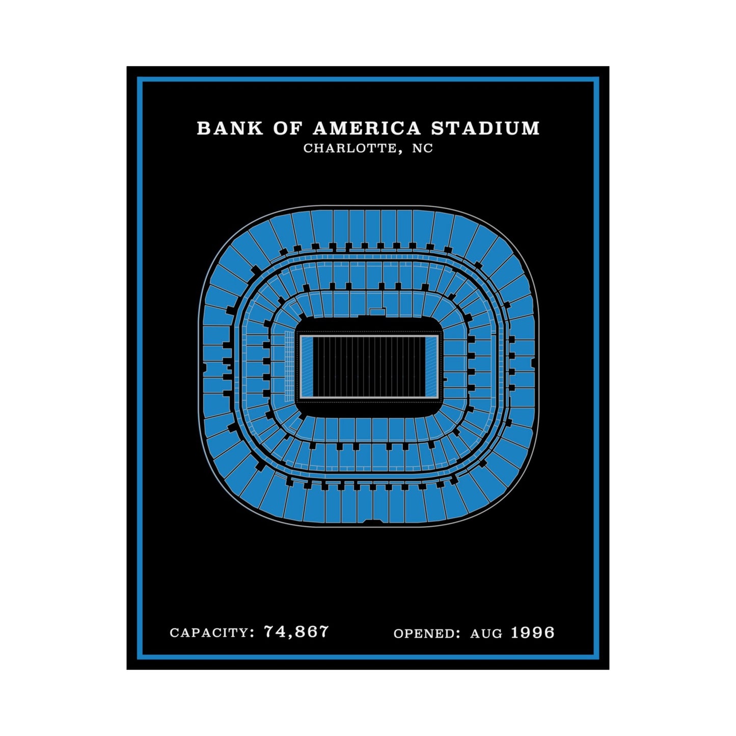 Bank of America Stadium Poster | Modern Border