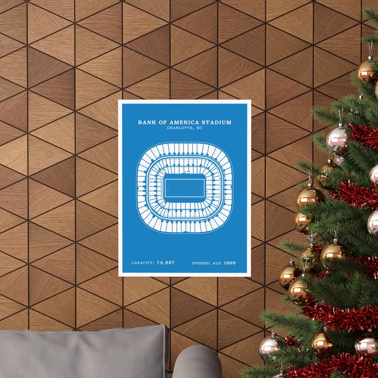 Bank of America Stadium Poster | Classic Border