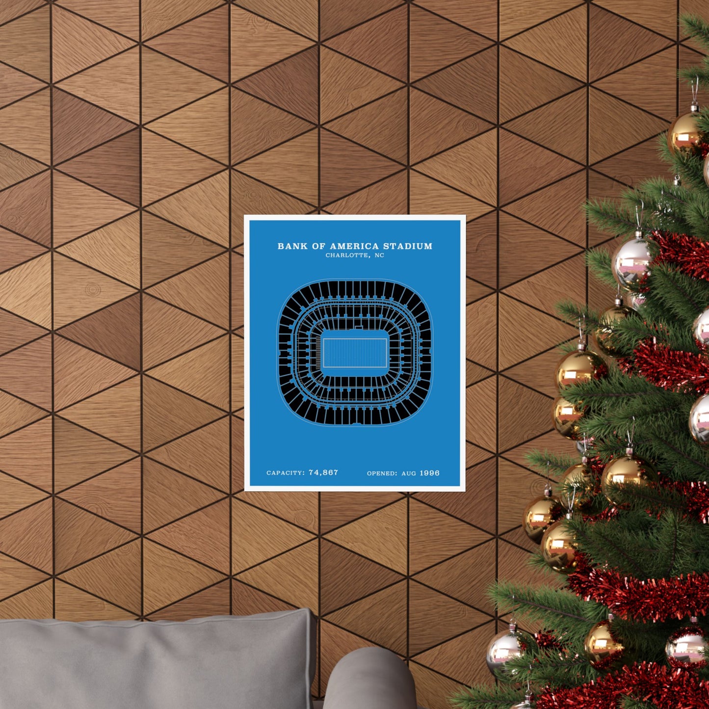 Bank of America Stadium Poster | Classic Border