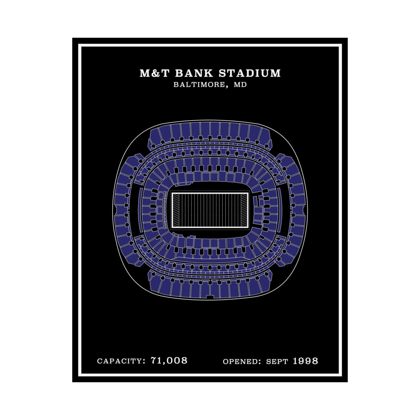 M&T Bank Stadium Poster | Modern Border
