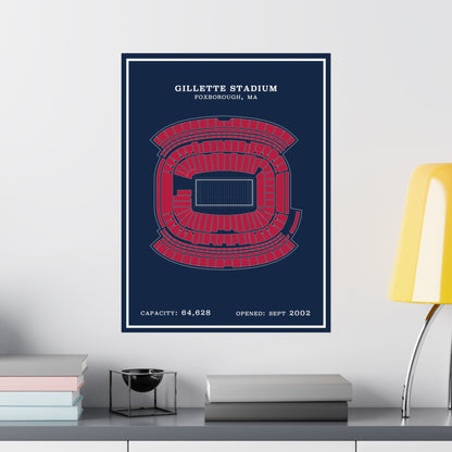 Gillette Stadium Poster | Modern Border