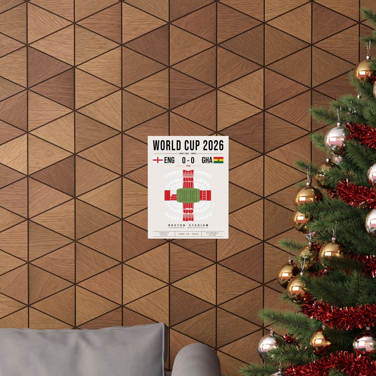 England vs. Ghana World Cup Soccer Poster | ENG Flag Wall Art
