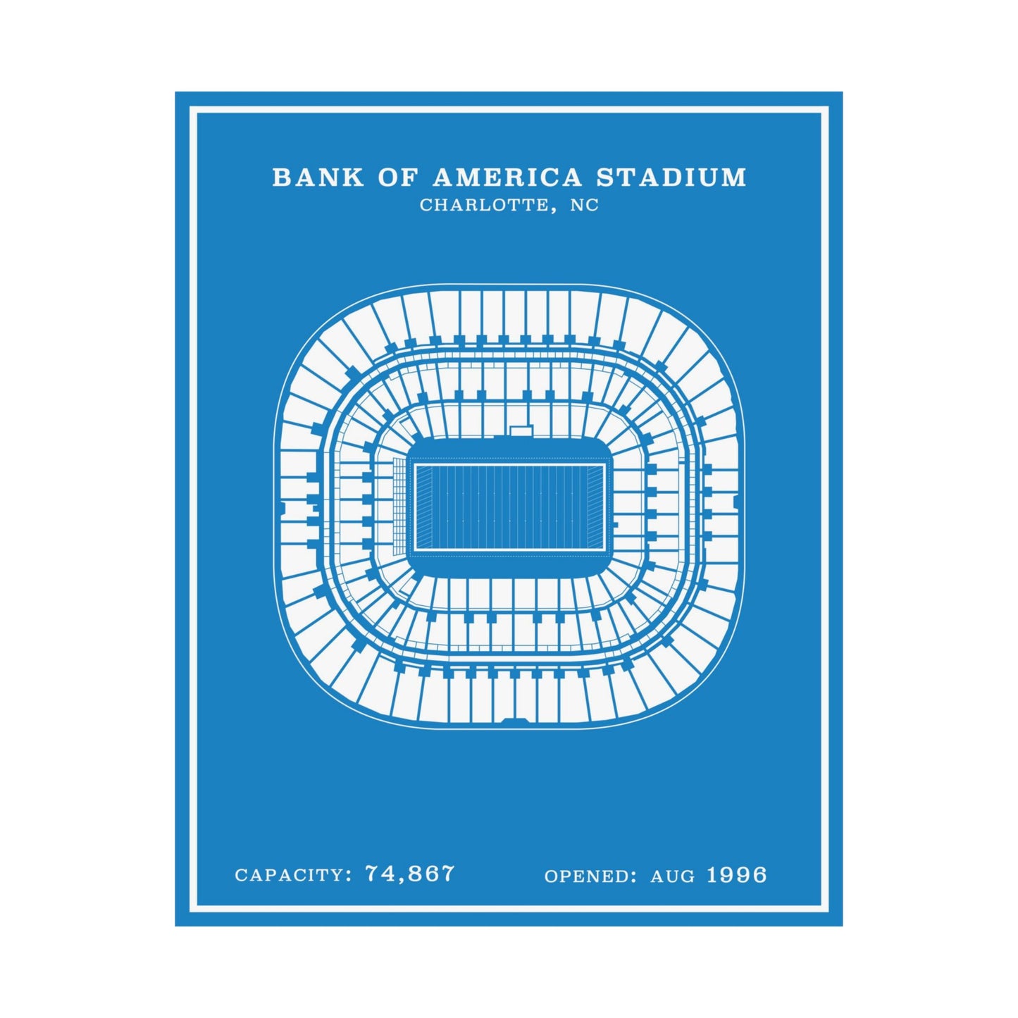 Bank of America Stadium Poster | Modern Border