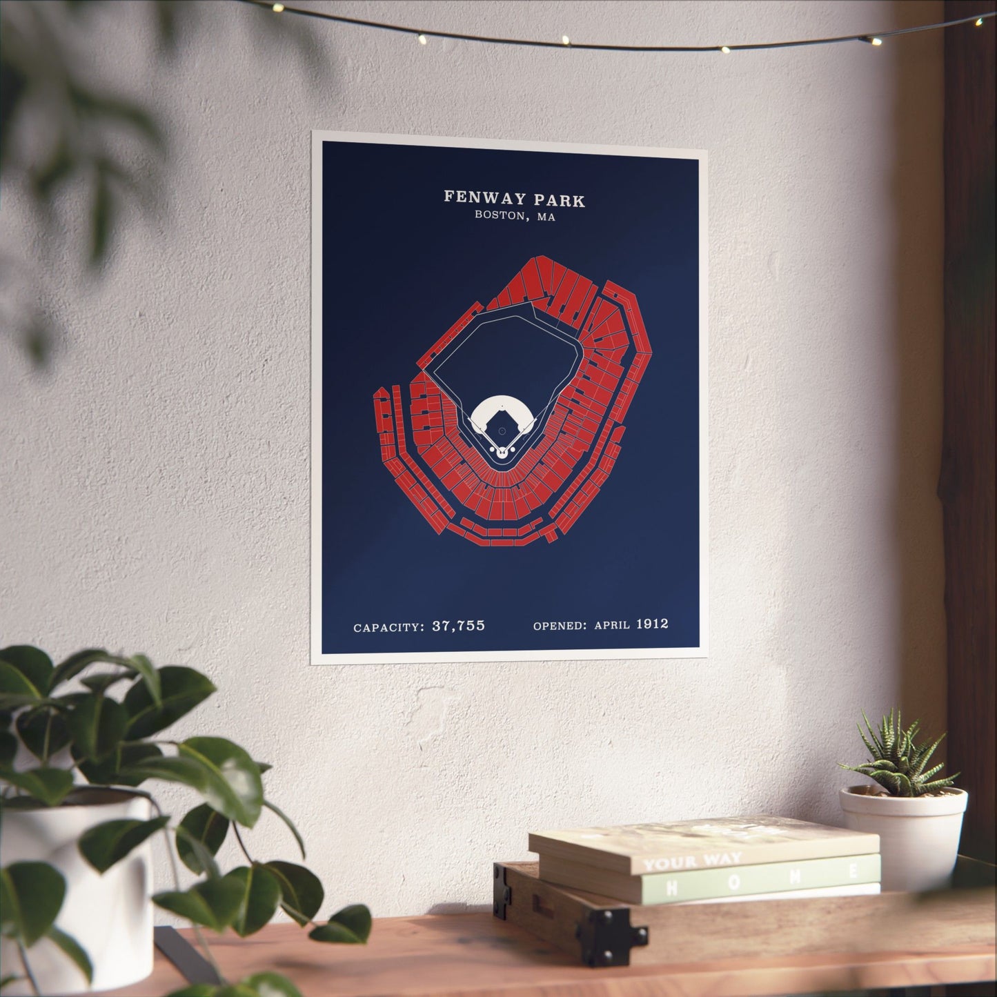 Fenway Park Stadium Poster | Classic Border