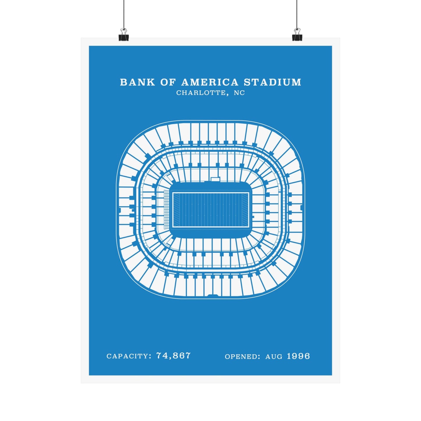 Bank of America Stadium Poster | Classic Border