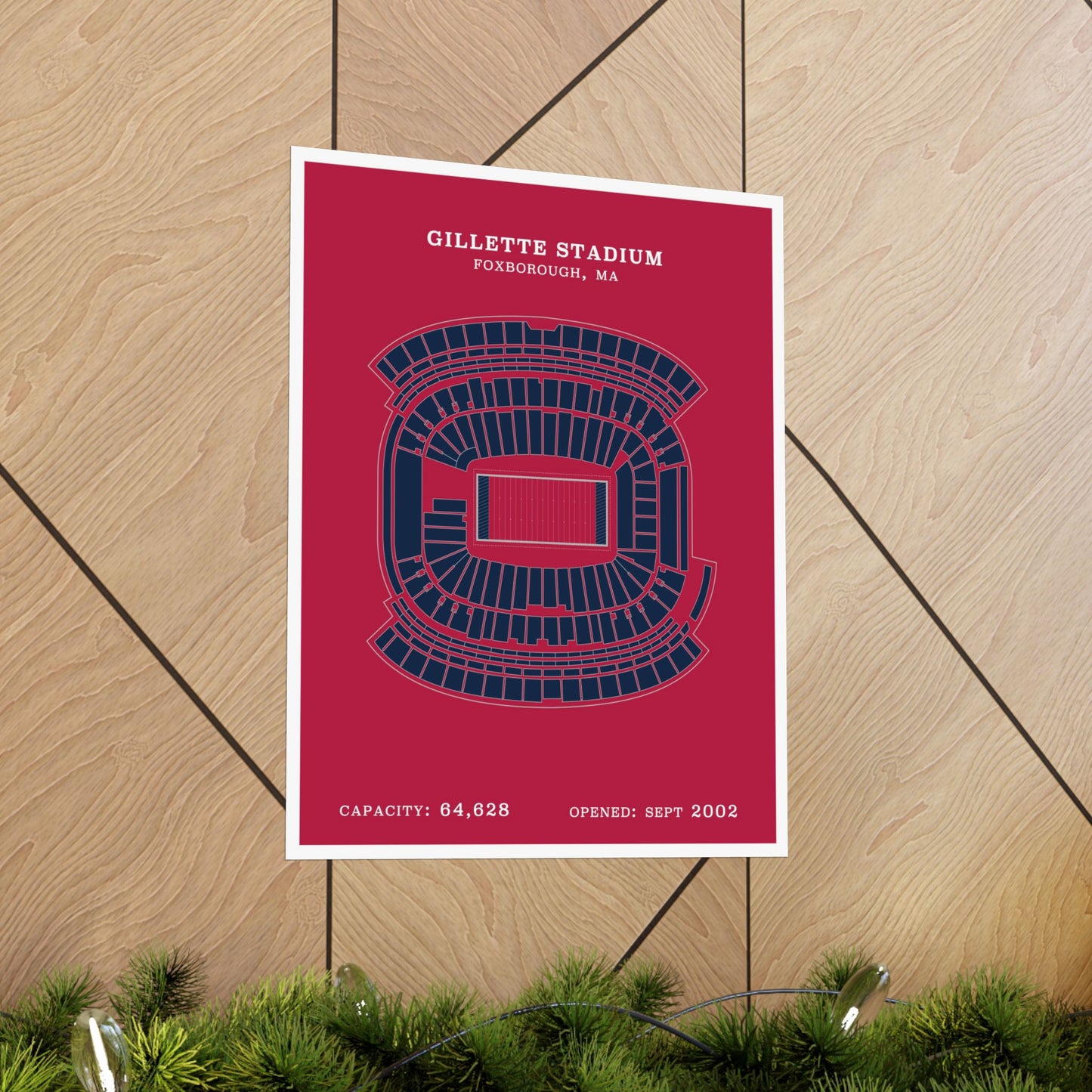 Gillette Stadium Poster | Classic Border