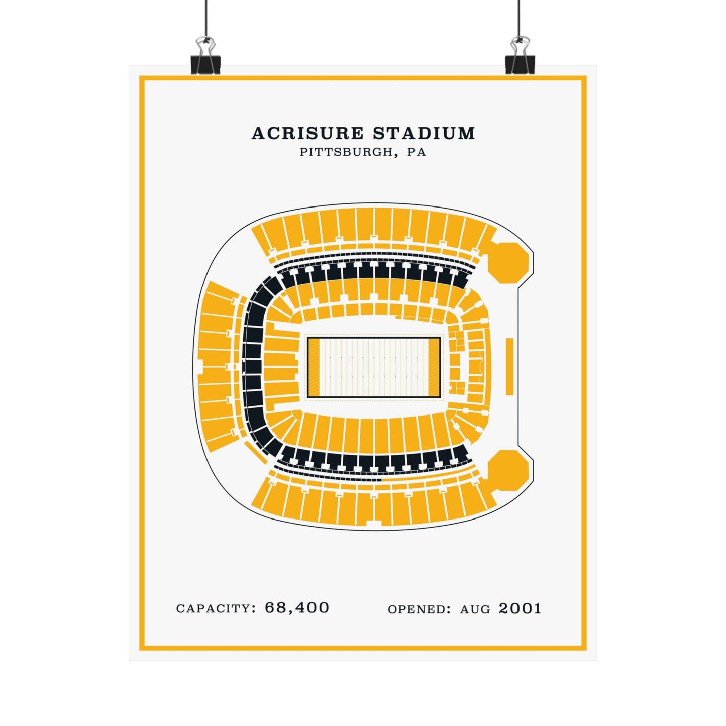 Acrisure Stadium Poster | Modern Border