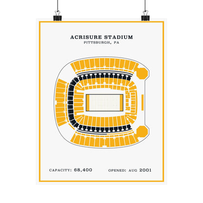 Acrisure Stadium Poster | Modern Border
