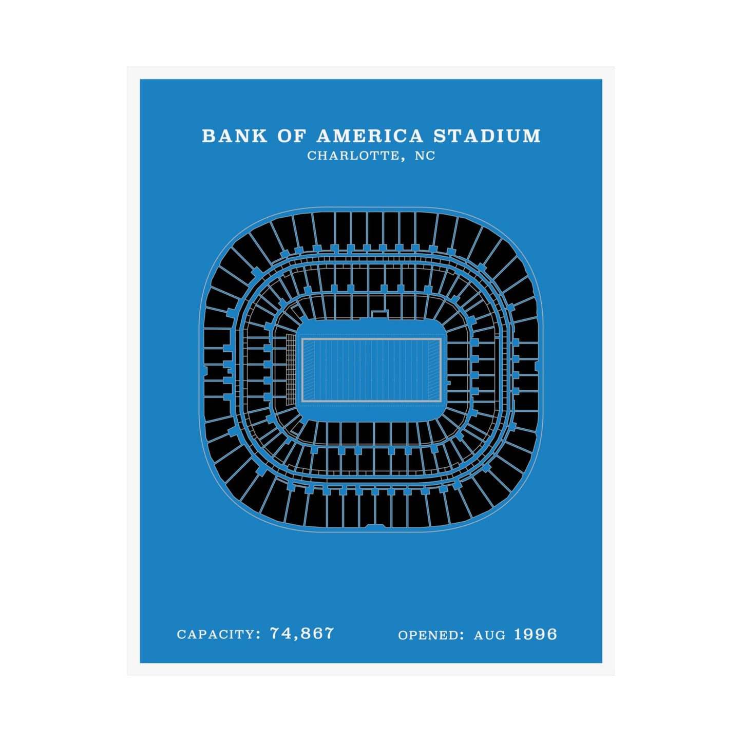 Bank of America Stadium Poster | Classic Border