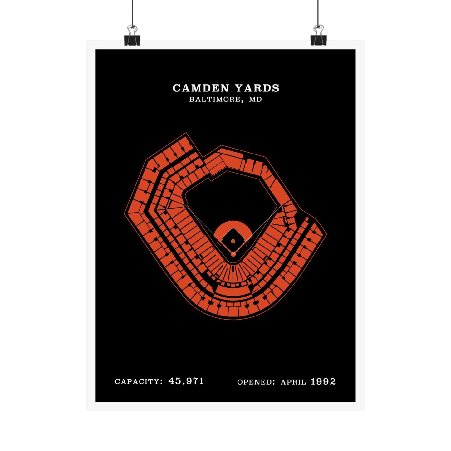 Camden Yards Stadium Poster | Classic Border