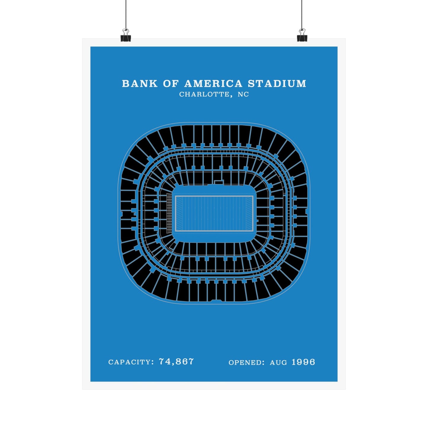 Bank of America Stadium Poster | Classic Border