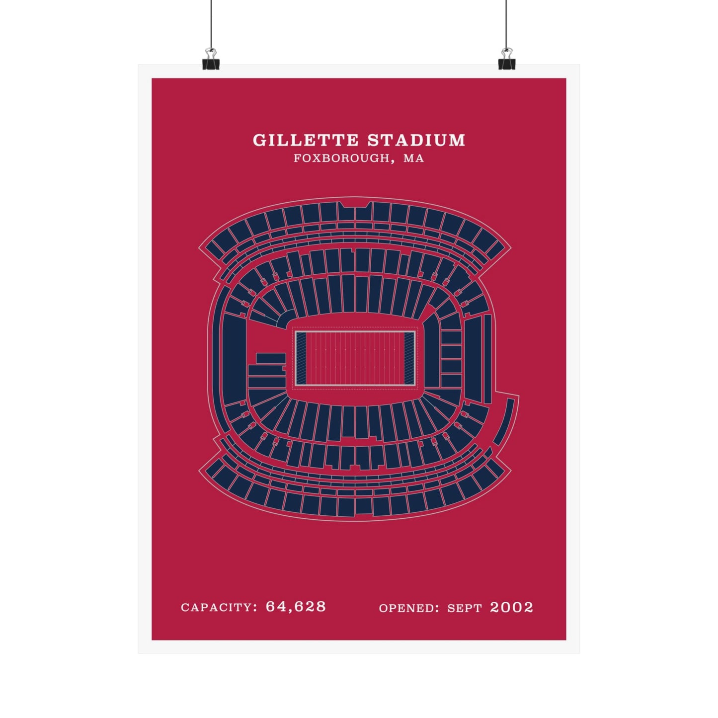 Gillette Stadium Poster | Classic Border