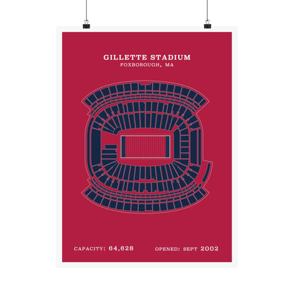 Gillette Stadium Poster | Classic Border
