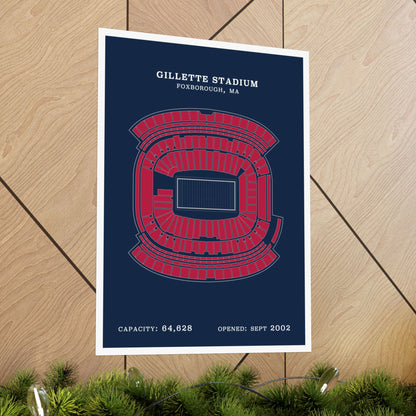 Gillette Stadium Poster | Classic Border