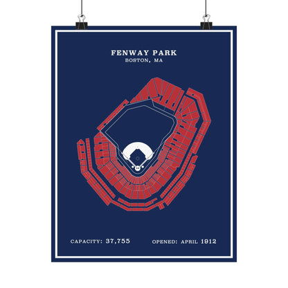 Fenway Park Stadium Poster | Modern Border