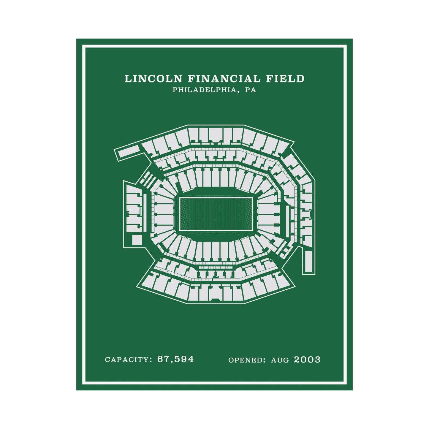 Lincoln Financial Stadium Poster | Modern Border