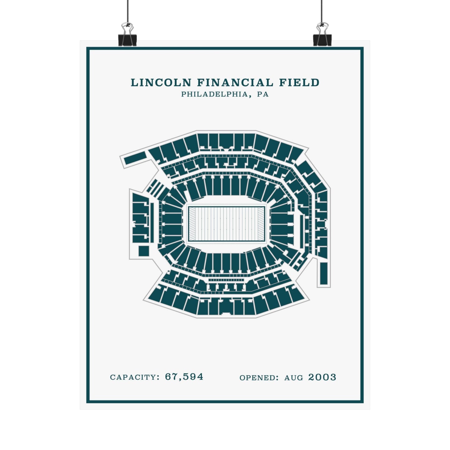 Lincoln Financial Stadium Poster | Modern Border