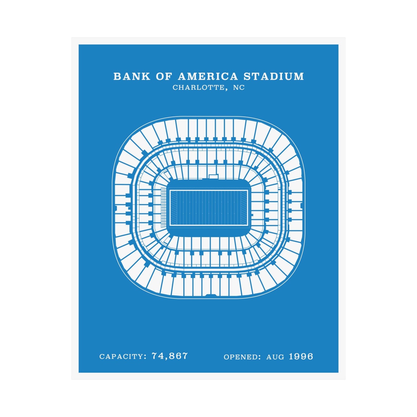 Bank of America Stadium Poster | Classic Border