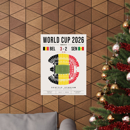 Belgium vs. Senegal World Cup Match Poster