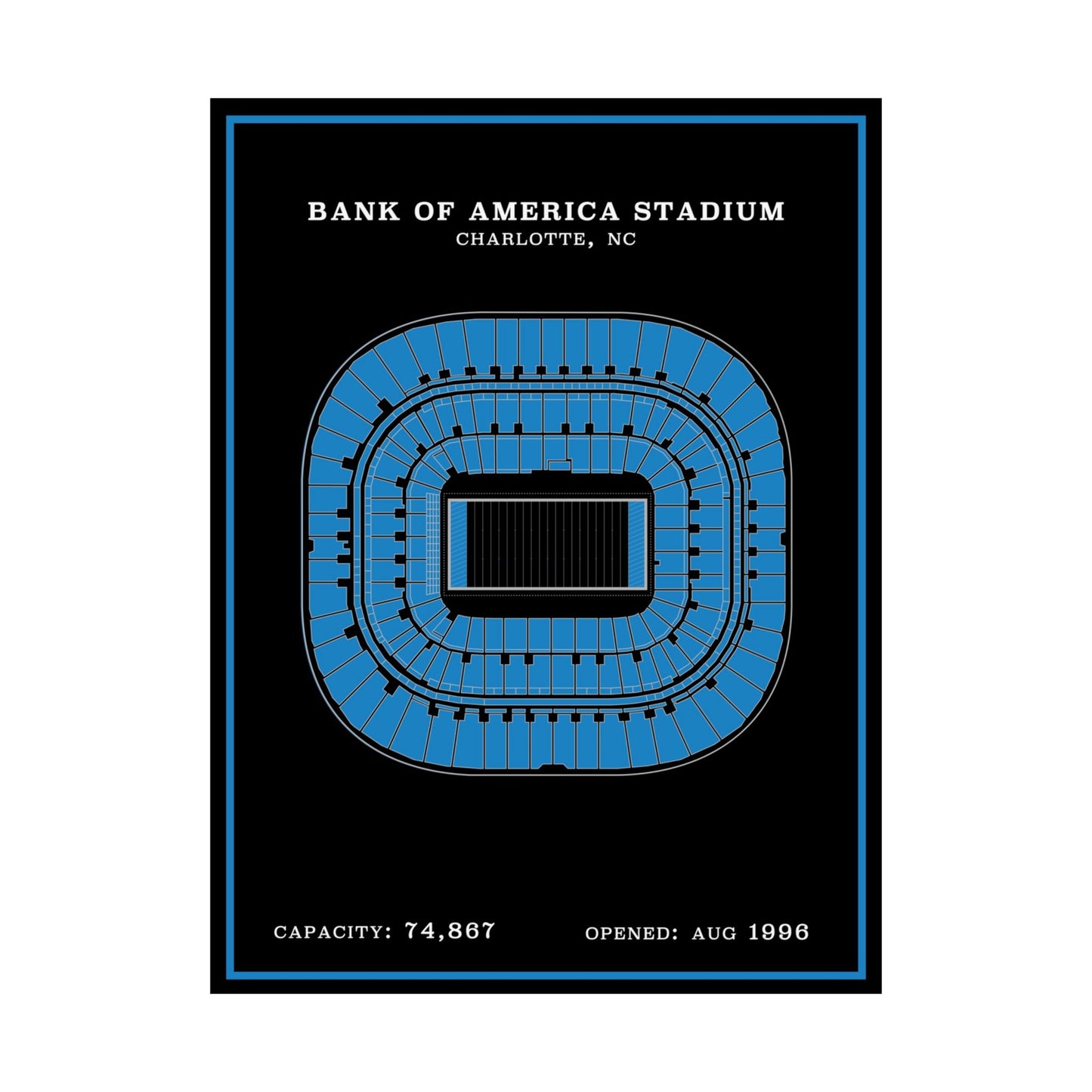 Bank of America Stadium Poster | Modern Border