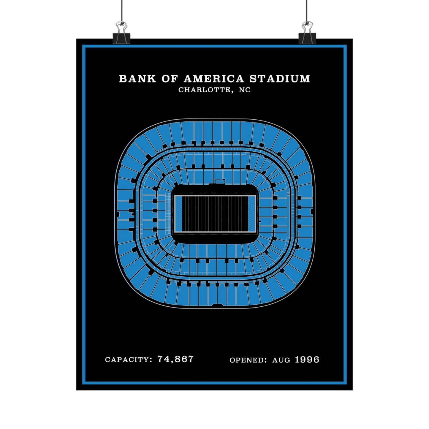 Bank of America Stadium Poster | Modern Border