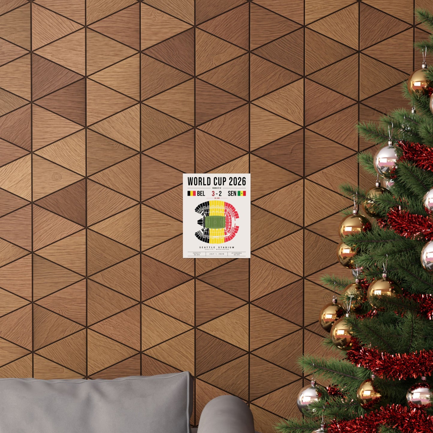 Belgium vs. Senegal World Cup Match Poster