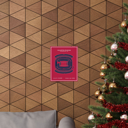Gillette Stadium Poster | Modern Border
