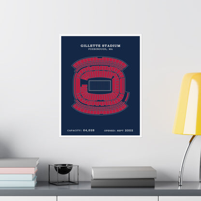 Gillette Stadium Poster | Classic Border