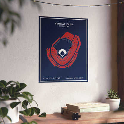 Fenway Park Stadium Poster | Modern Border