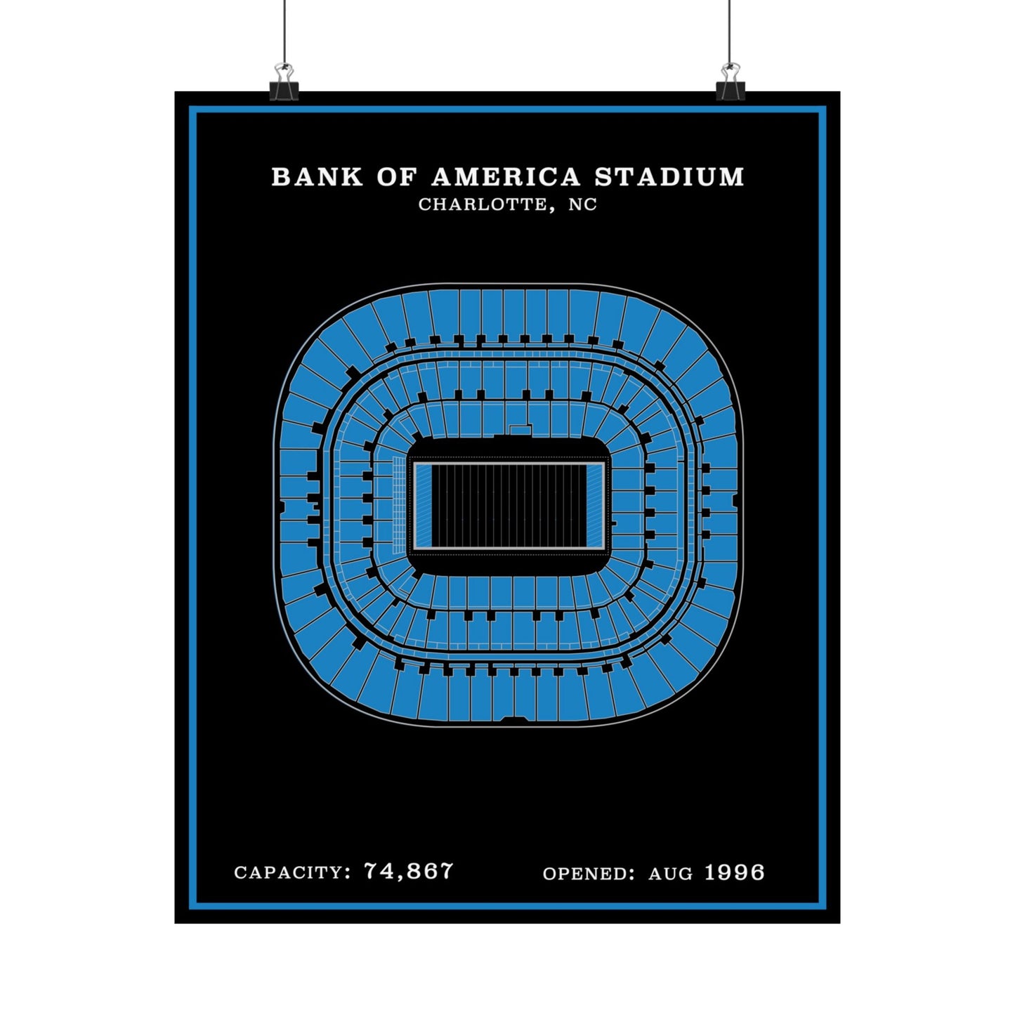 Bank of America Stadium Poster | Modern Border