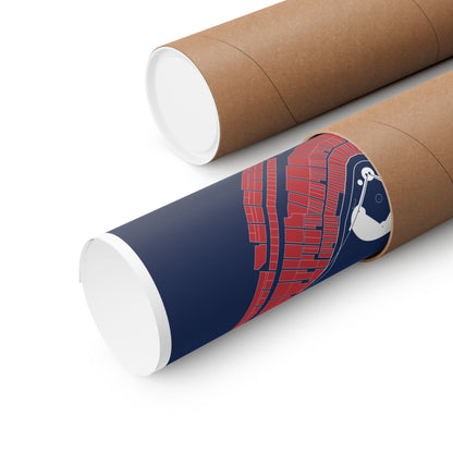 Fenway Park Stadium Poster | Classic Border