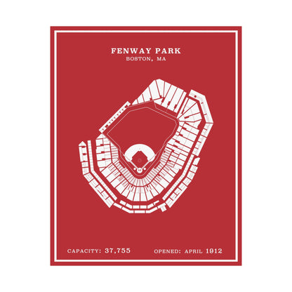 Fenway Park Stadium Poster | Modern Border