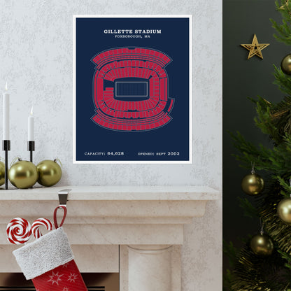 Gillette Stadium Poster | Classic Border