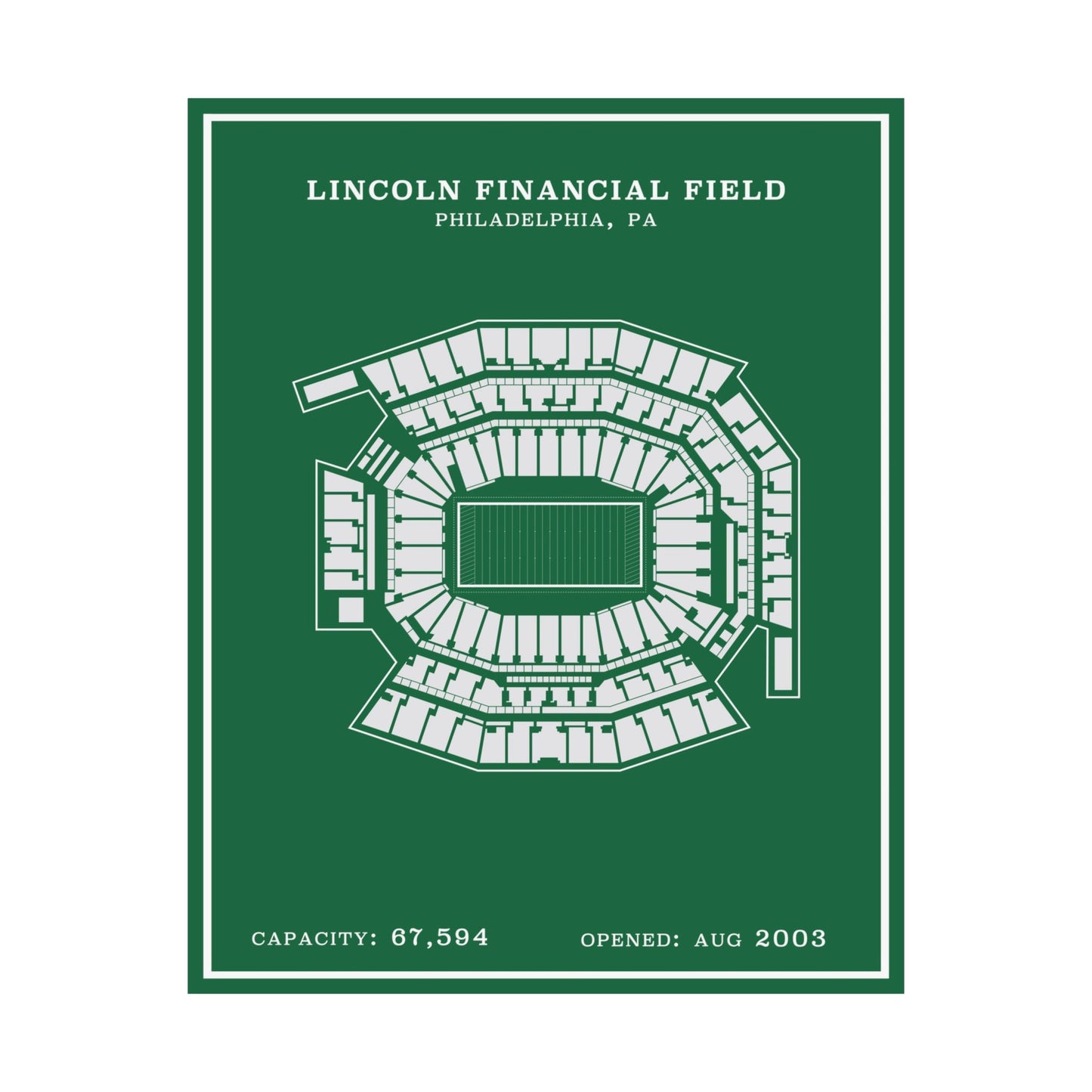 Lincoln Financial Stadium Poster | Modern Border
