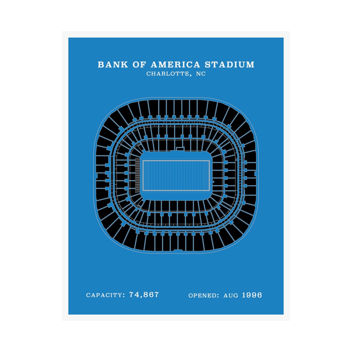 Bank of America Stadium Poster | Classic Border