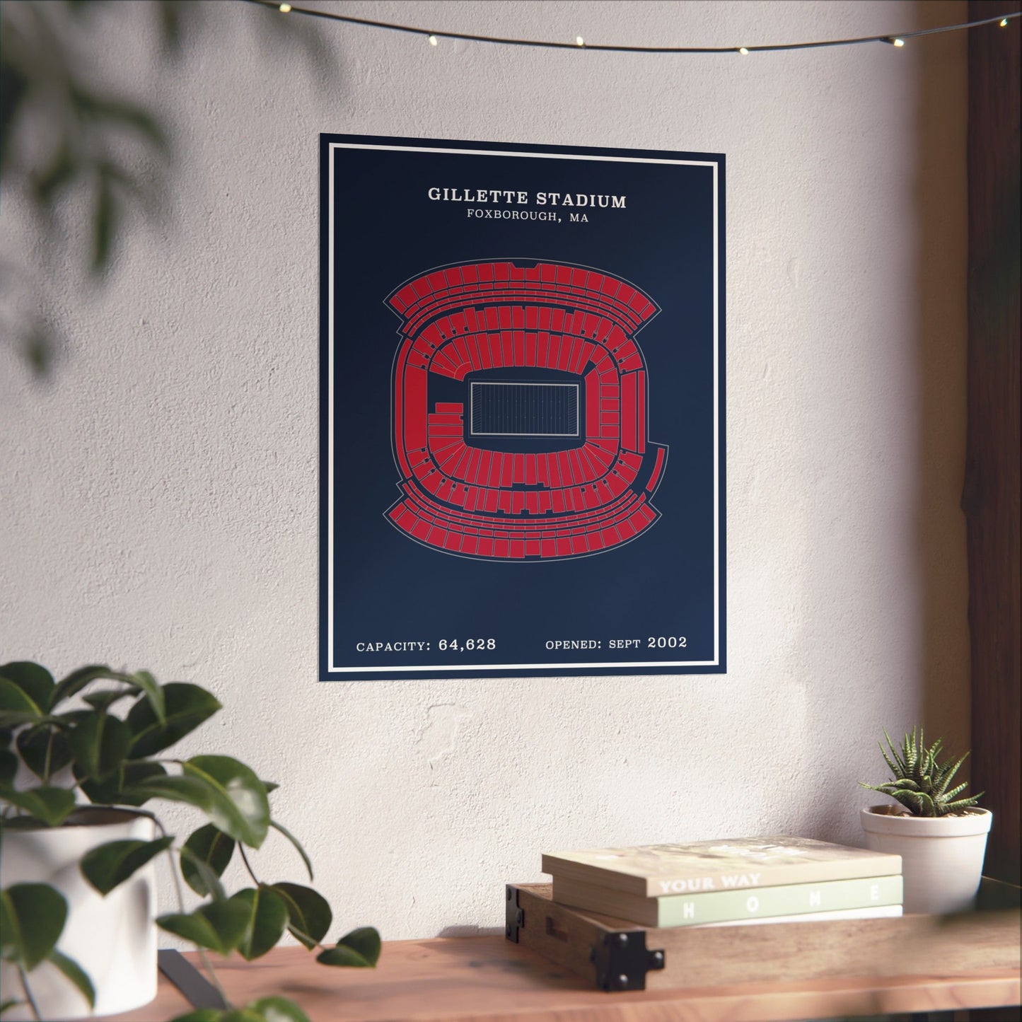 Gillette Stadium Poster | Modern Border