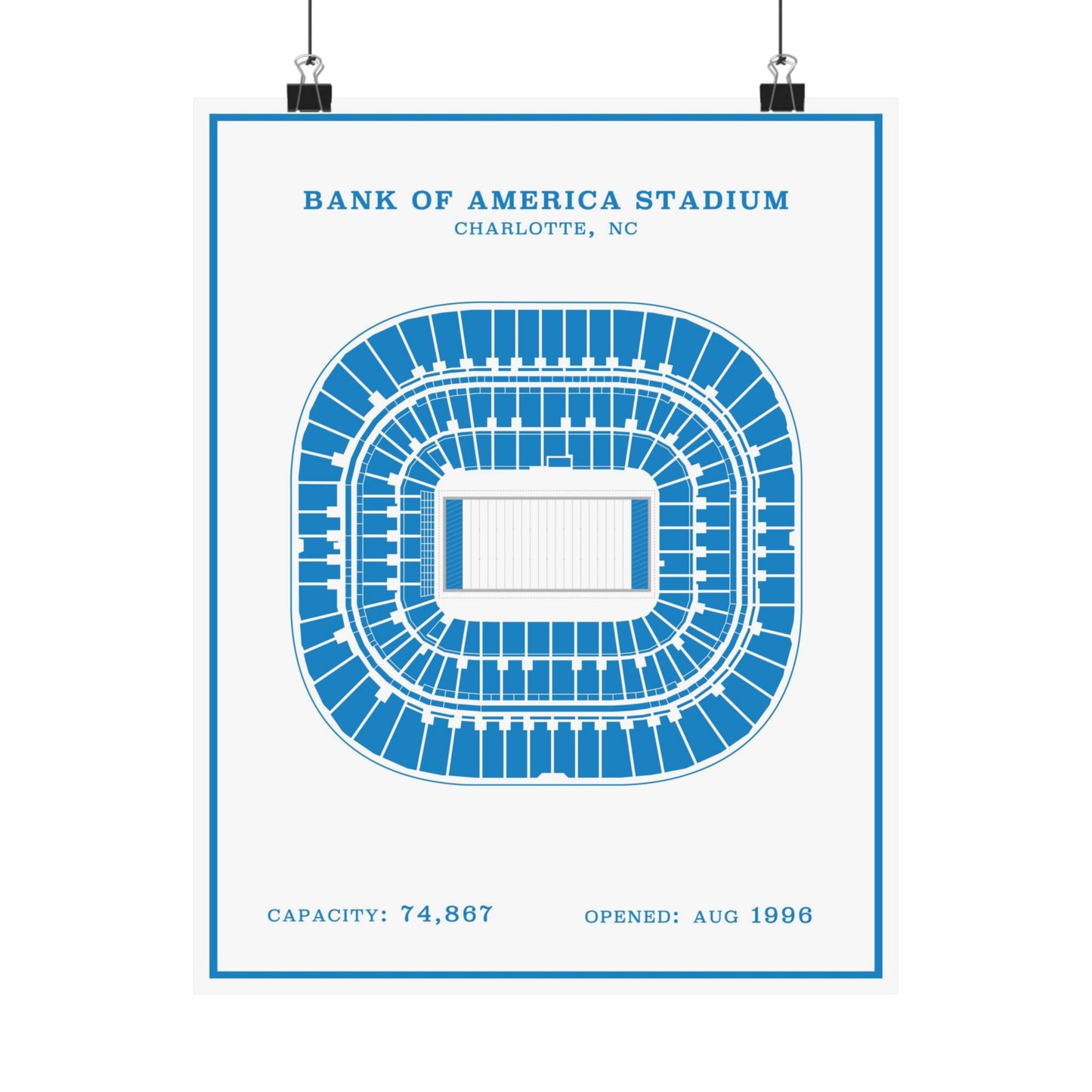 Bank of America Stadium Poster | Modern Border