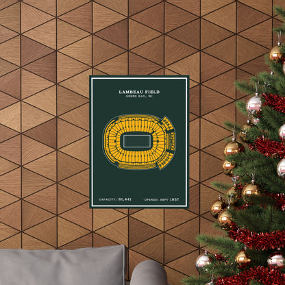 Lambeau Field Poster | Green Modern