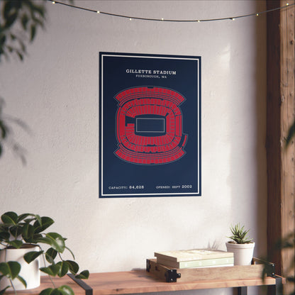 Gillette Stadium Poster | Modern Border