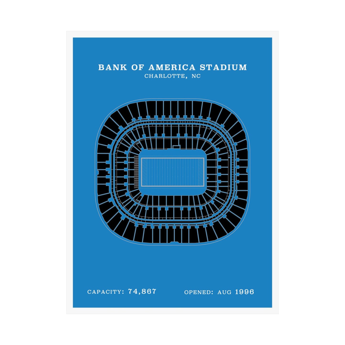 Bank of America Stadium Poster | Classic Border