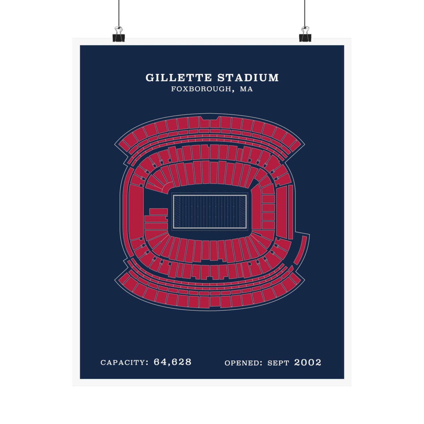 Gillette Stadium Poster | Classic Border