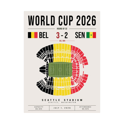 Belgium vs. Senegal World Cup Match Poster