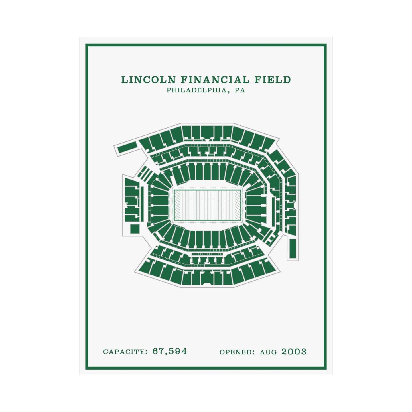 Lincoln Financial Stadium Poster | Modern Border