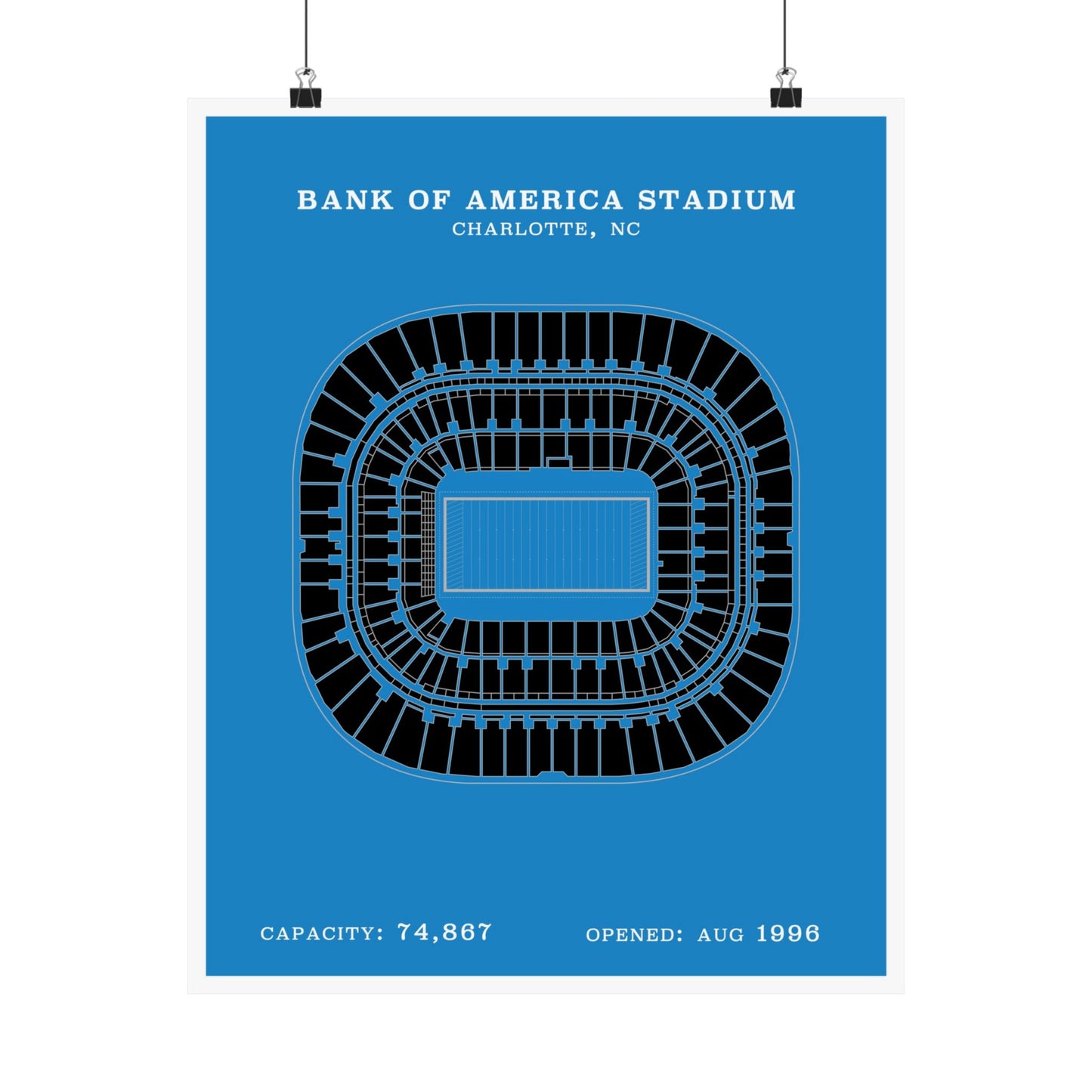Bank of America Stadium Poster | Classic Border
