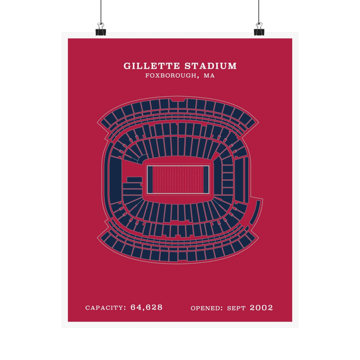 Gillette Stadium Poster | Classic Border