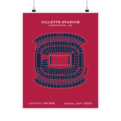 Gillette Stadium Poster | Classic Border